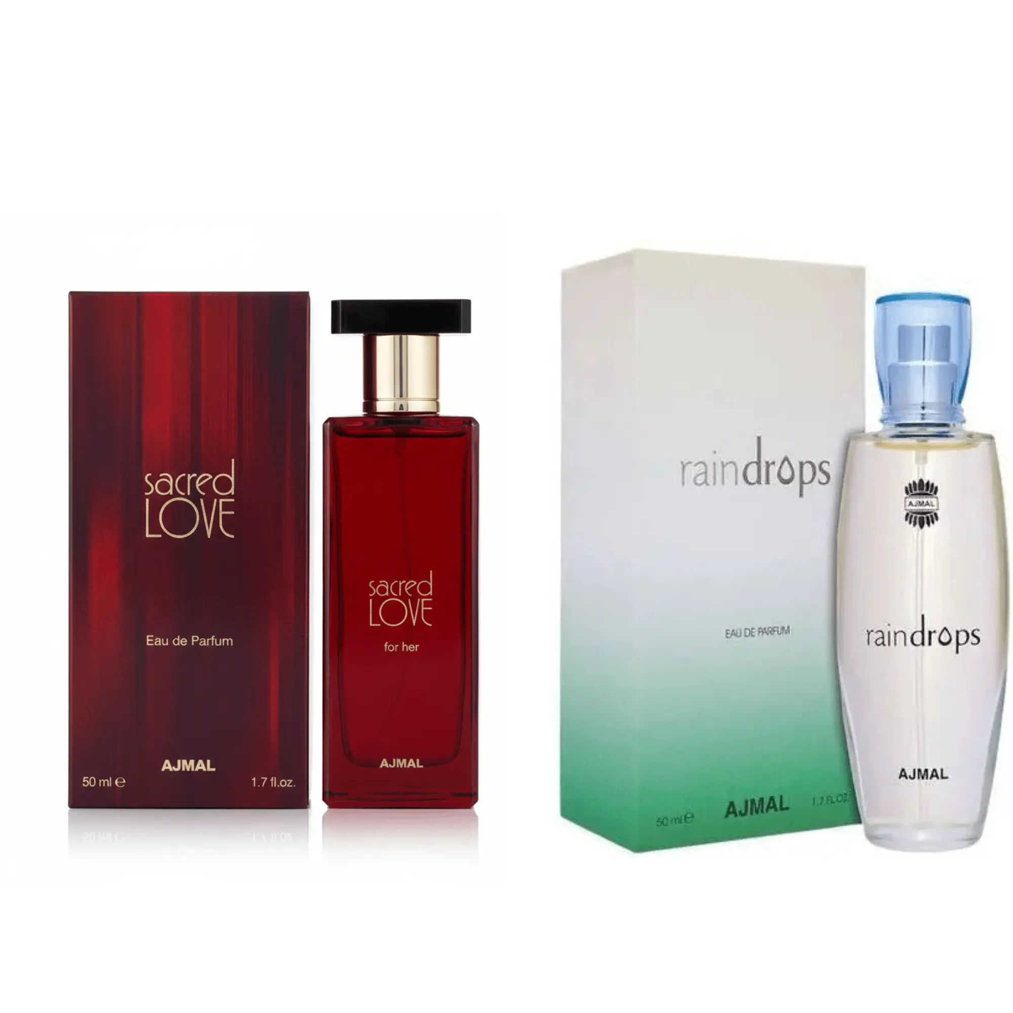 Ajmal Women’s Eau de Parfum Set of 2 – Raindrops 50ml & Sacred Love 50ml Mother’s Day Gift Set