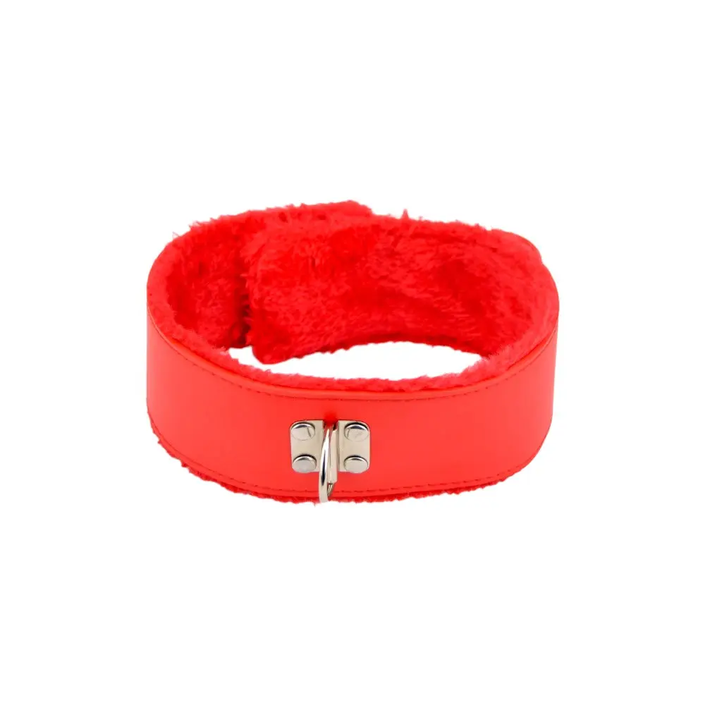 Bound to Please Furry Collar with Leash Red - Image 5