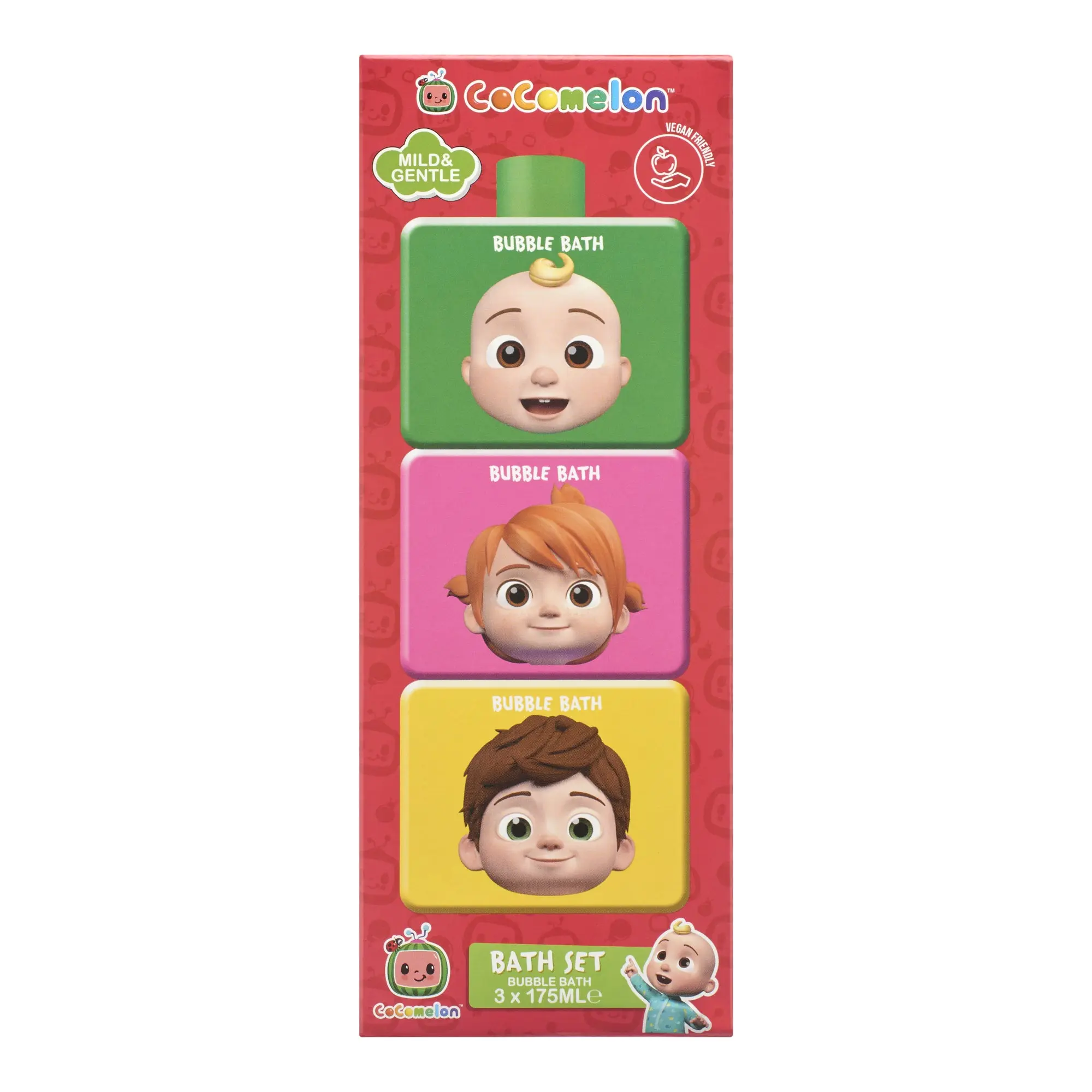Cocomelon Bubble Bath Stackable Cube Set 3 x 175ml - Image 3