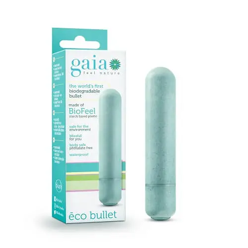 Gaia Biodegradable Eco Bullet Vibrator Blue - Image 5