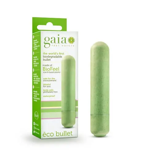 Gaia Biodegradable Eco Bullet Vibrator Green - Image 5