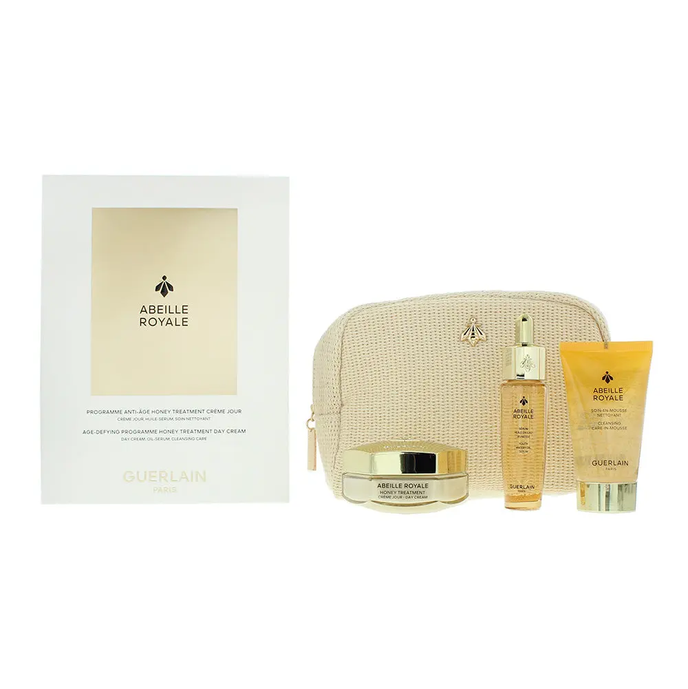 Guerlain Abeille Royale Gift Set Day Cream 50ml + Cleansing Foam 40ml + Oil Serum 15ml