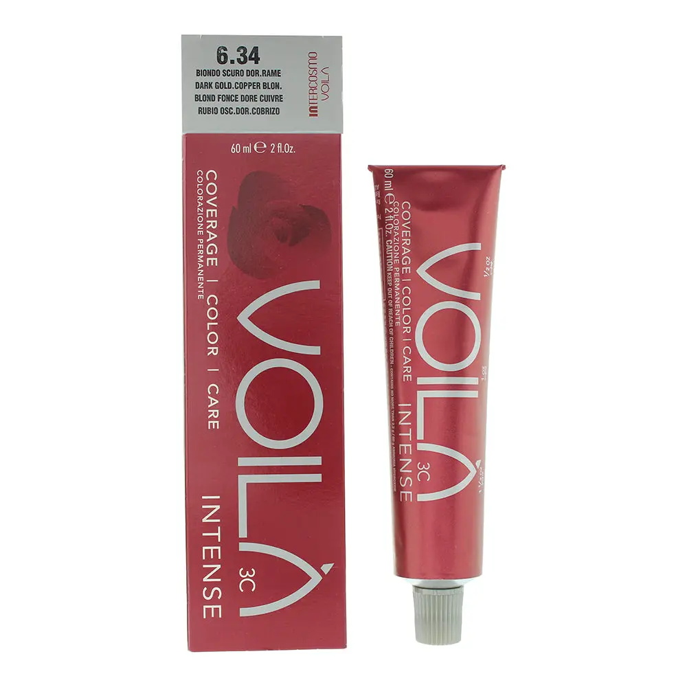 Intercosmo VoilĂ 3C Intense 6.34 Dark Golden Copper Blonde Hair Colour 60ml