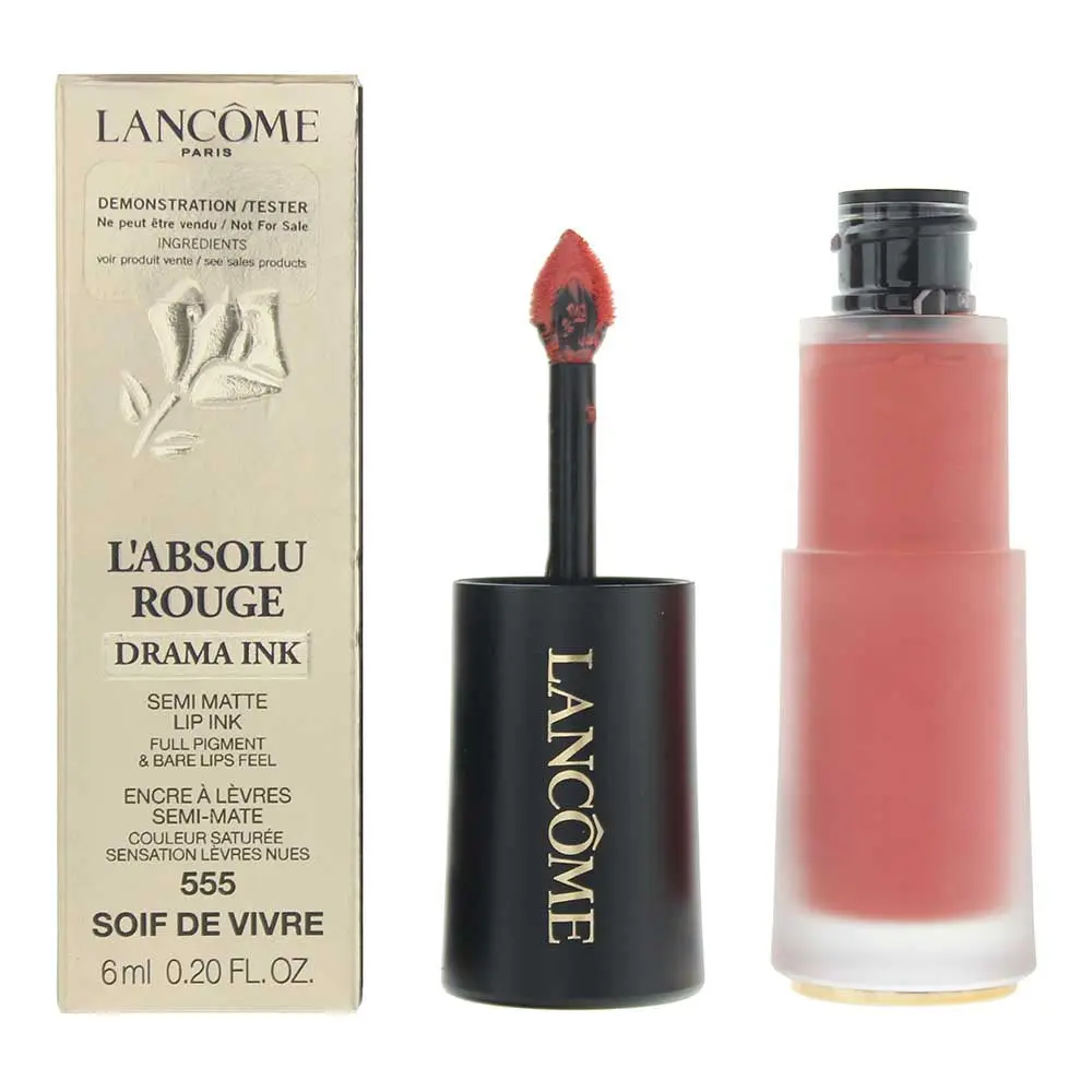 Lancôme L'Absolu Rouge Drama Ink Tester 555 Soif De Vivre Liquid Lipstick 6ml