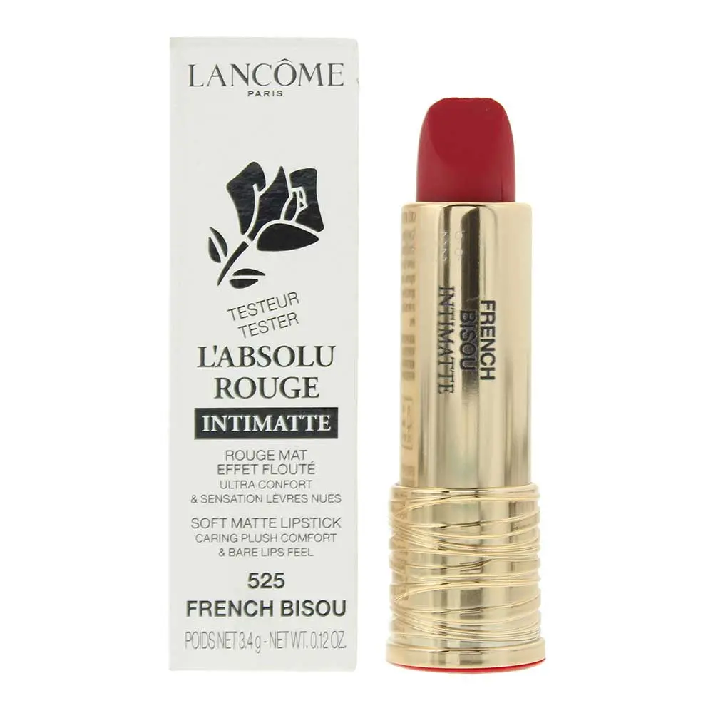 Lancôme L'Absolu Rouge Intimatte Tester 525 French Bisou Lipstick 3.4g