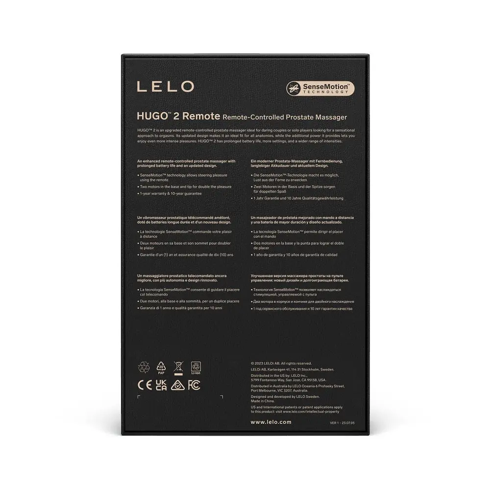 LELO Hugo 2 Remote Controlled Prostate Massager Black - Image 4