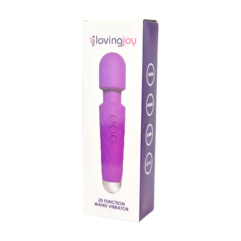 Loving Joy 20 Function Wand Vibrator Purple - Image 6