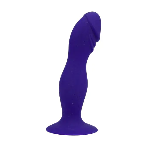 Loving Joy 6 Inch Silicone Dildo with Suction Cup Midnight Blue - Image 2