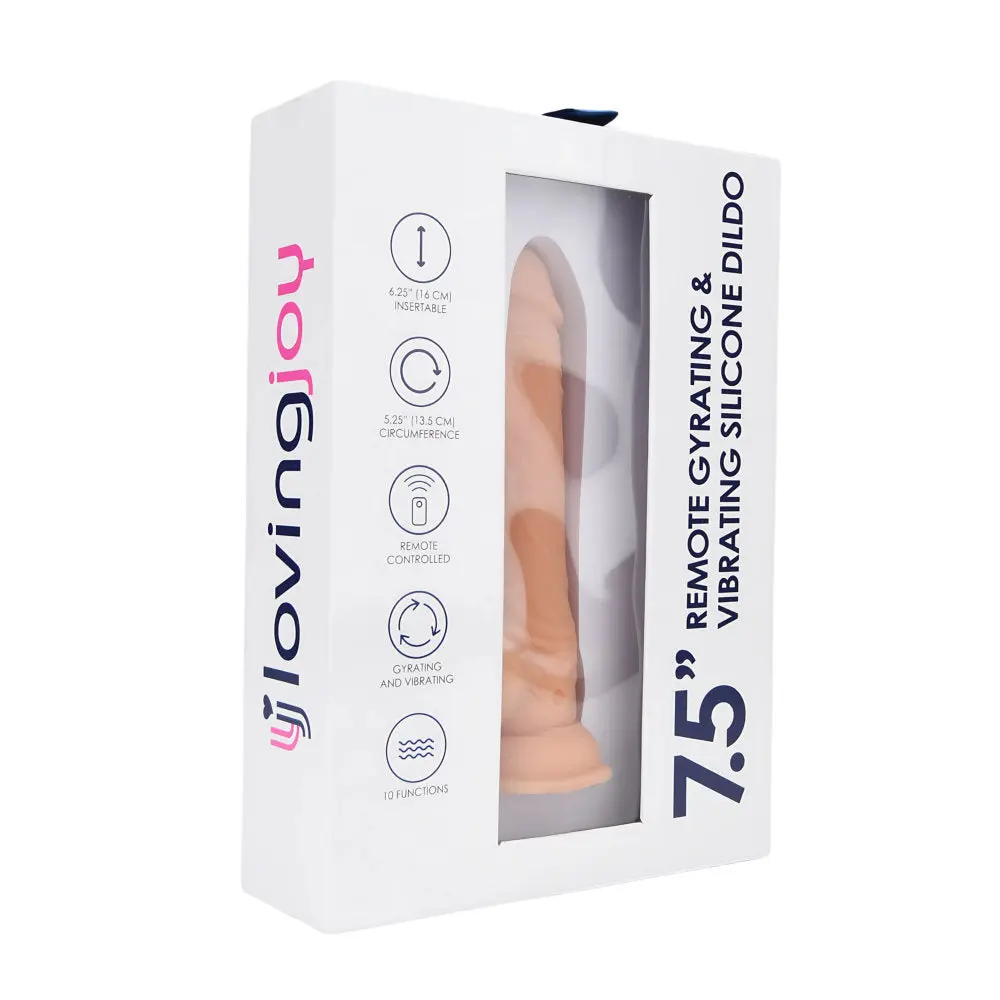 Loving Joy 7.5" Remote Thrusting & Vibrating Silicone Dildo - Image 3