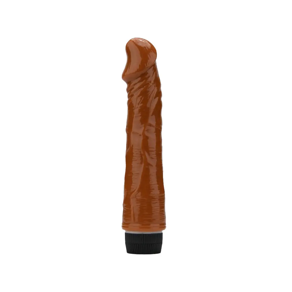 Loving Joy 8 inch Realistic Vibrator Brown - Image 3