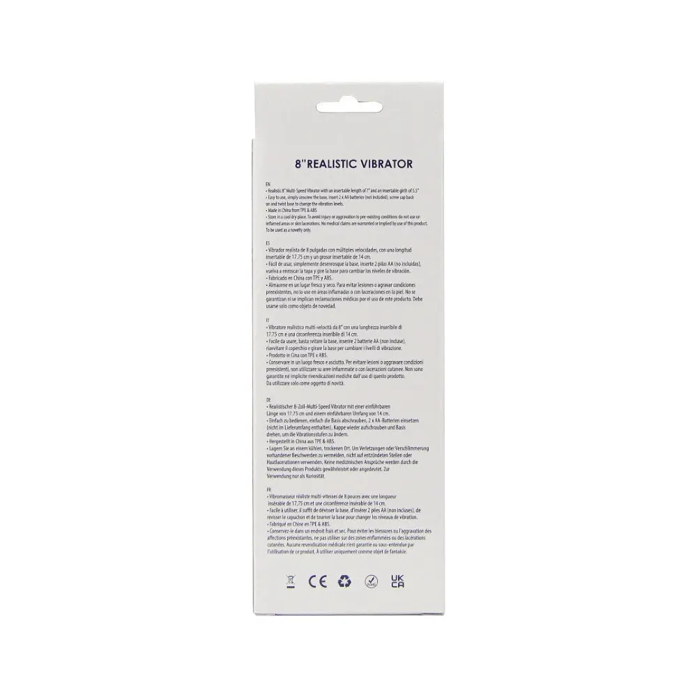 Loving Joy 8 inch Realistic Vibrator Brown - Image 9