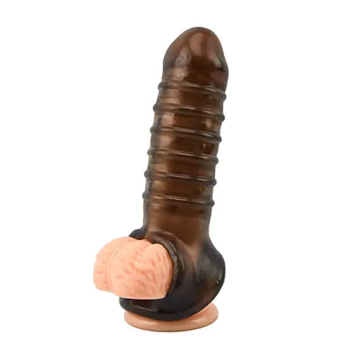 Loving Joy Boss Textured Penis Sleeve with Ball Loop - Image 6