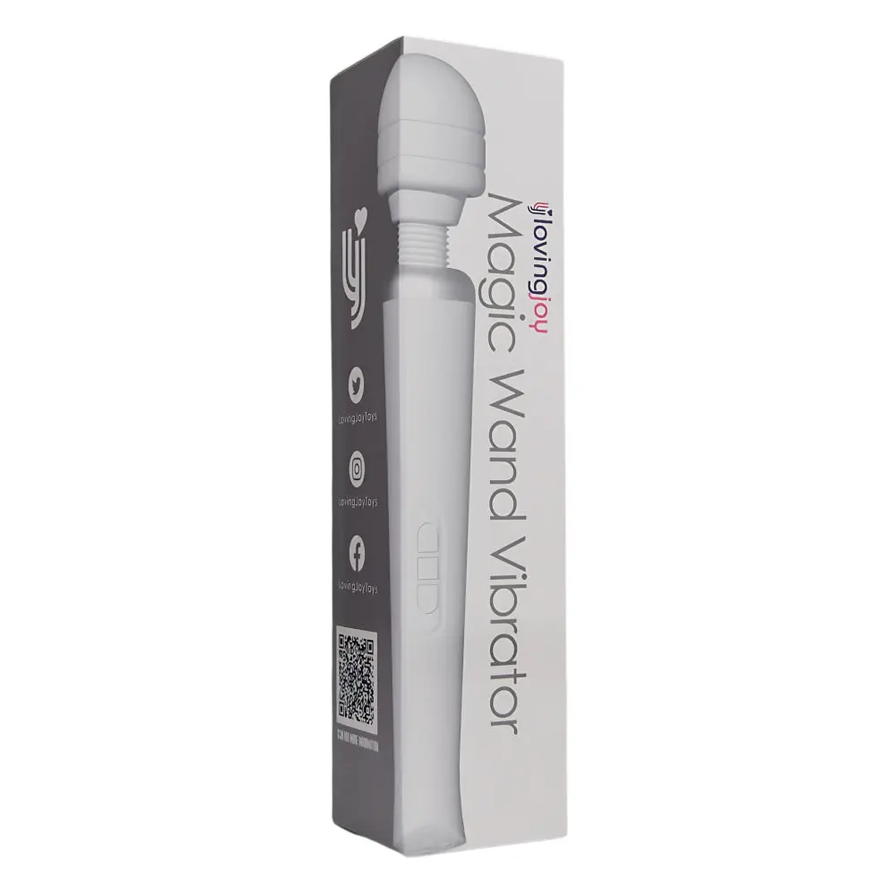 Loving Joy Rechargeable Magic Wand Vibrator White - Image 6