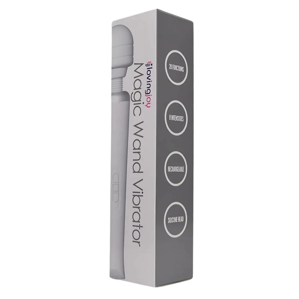 Loving Joy Rechargeable Magic Wand Vibrator White - Image 7