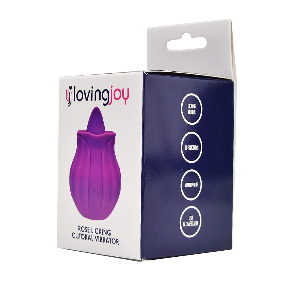 Loving Joy Rose Licking Clitoral Vibrator Purple - Image 8