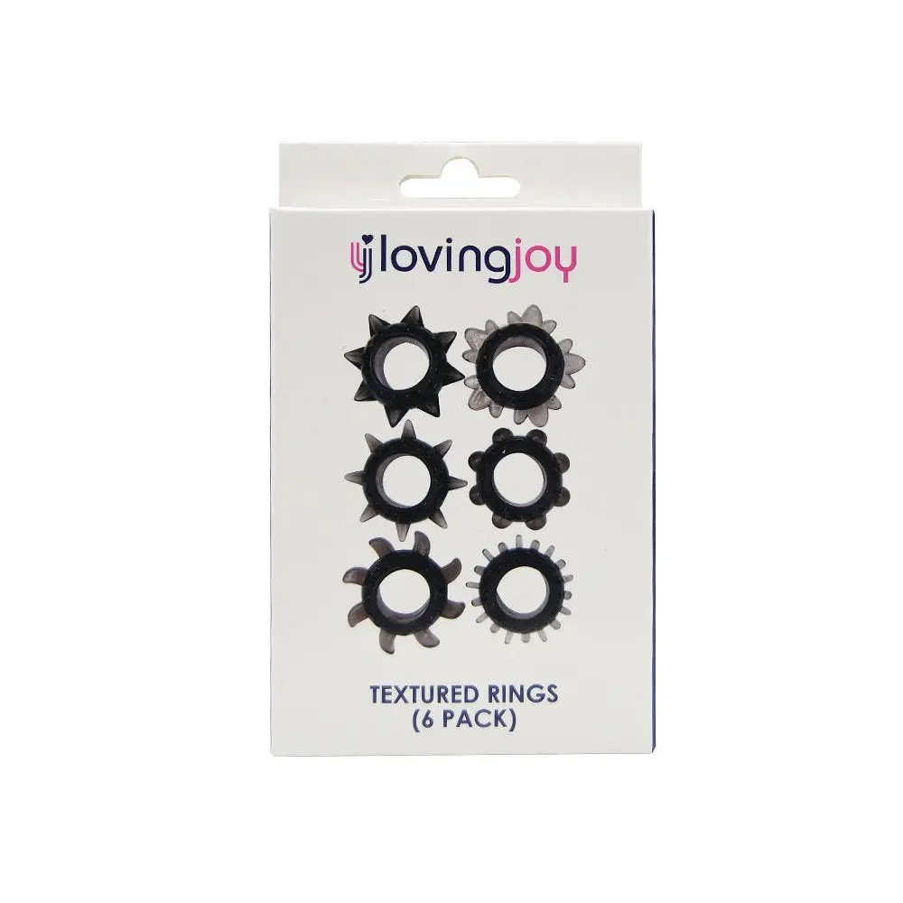 Loving Joy Textured Cock Ring Set (6 Pack) - Image 11