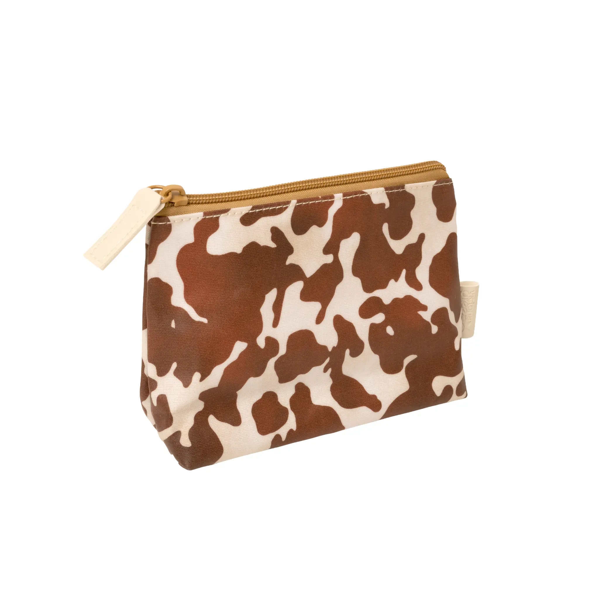 Victoria Green 'Mia' Small Makeup Bag - Cow Print