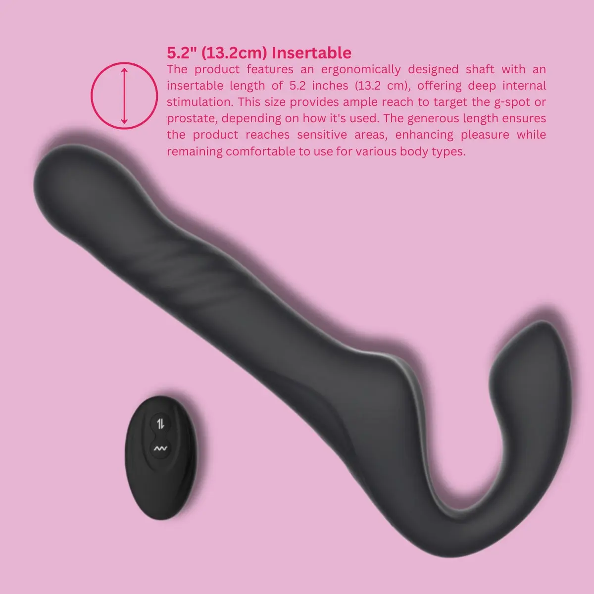 Mina Surge Remote Thrusting & Vibrating Strapless Strap On - Image 10