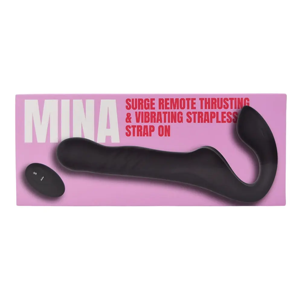 Mina Surge Remote Thrusting & Vibrating Strapless Strap On - Image 14
