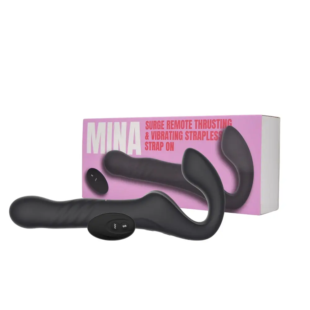 Mina Surge Remote Thrusting & Vibrating Strapless Strap On - Image 18