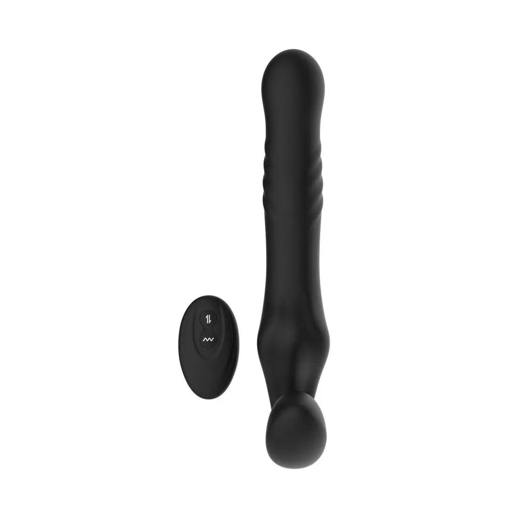 Mina Surge Remote Thrusting & Vibrating Strapless Strap On - Image 3
