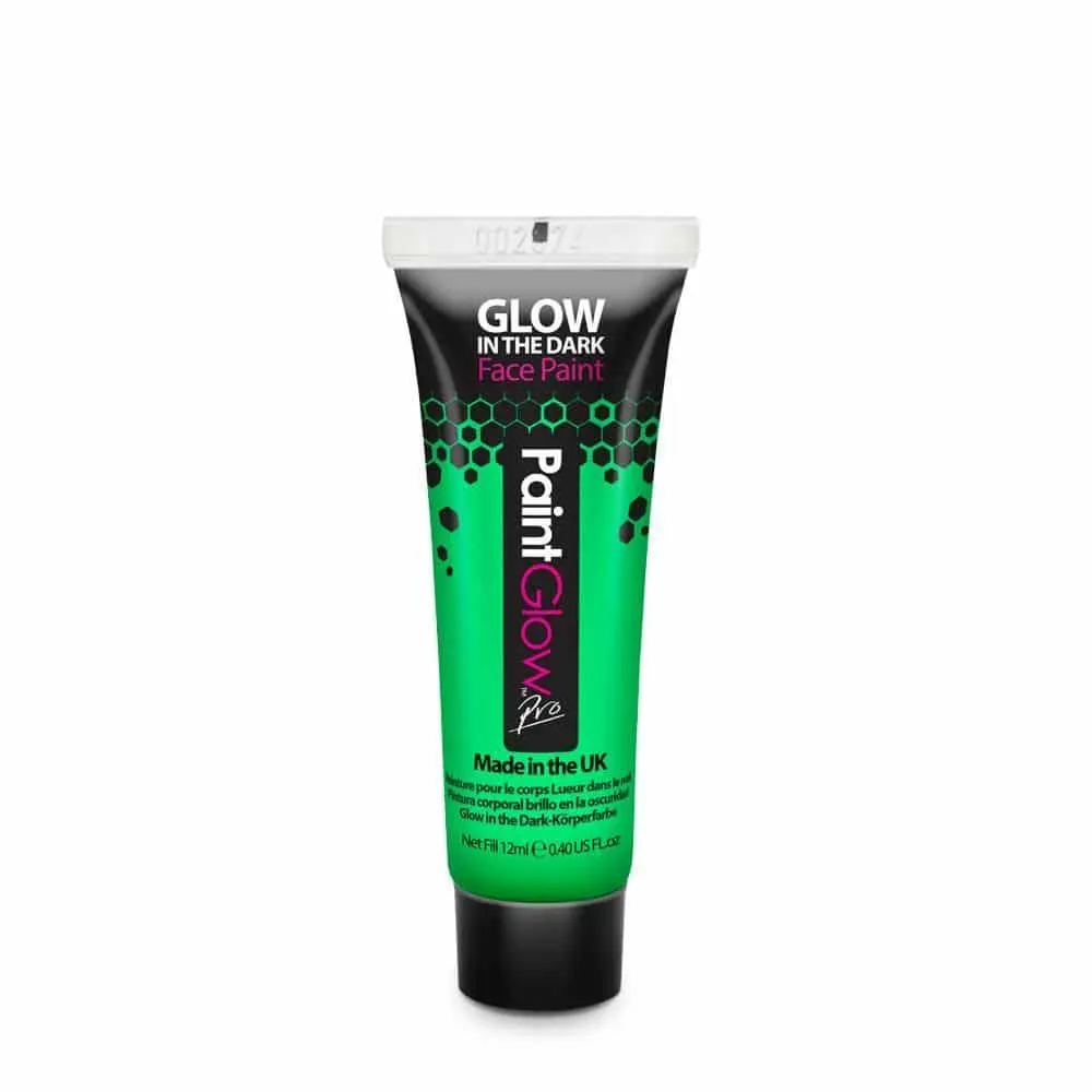 PaintGlow Pro Glow in the Dark Face Paint 12ml  - Green