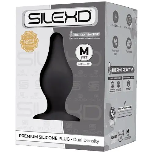 SilexD Dual Density Tapered Silicone Butt Anal Plug Medium - Image 3
