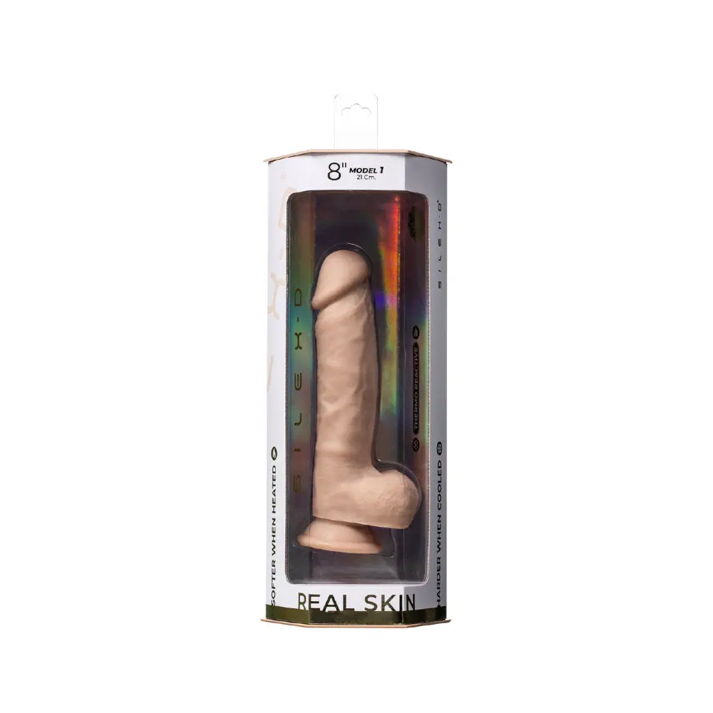 SilexD Real Skin 8 inch Silicone Dildo with Balls - Image 6