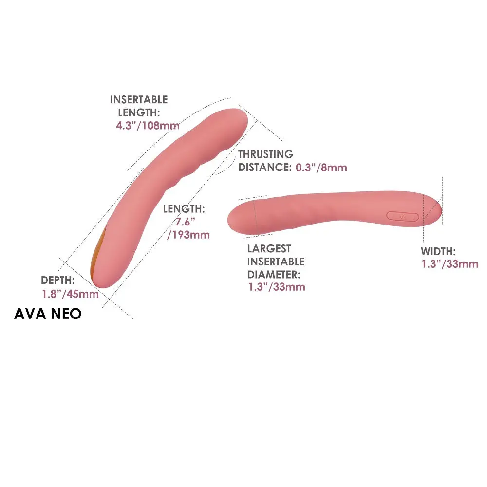 Svakom Ava Neo Interactive Thrusting Vibrator Pink - Image 12