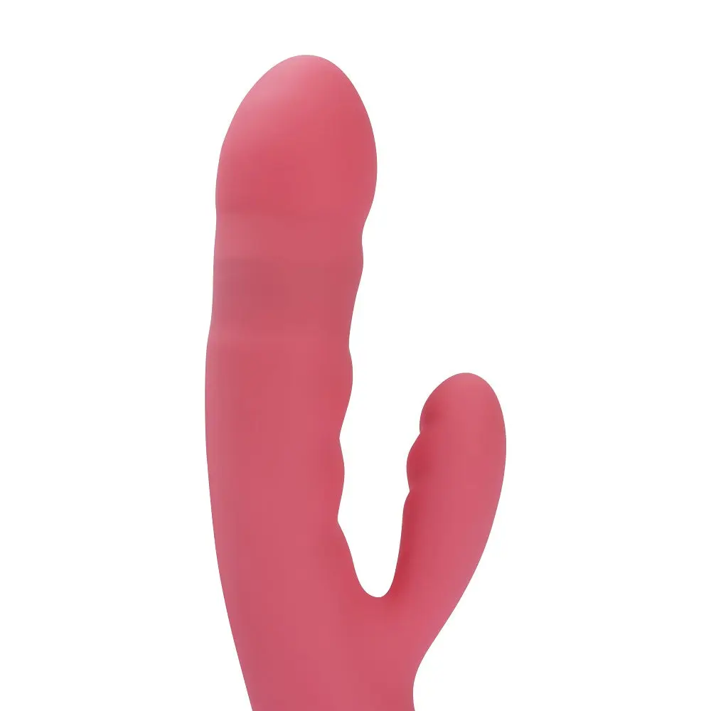 Svakom Avery Thrusting Vibrator with Clitoral Stimulator Pink - Image 5