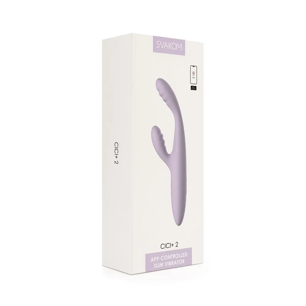 Svakom Cici+ 2 App Controlled Slim Rabbit Vibrator - Image 8