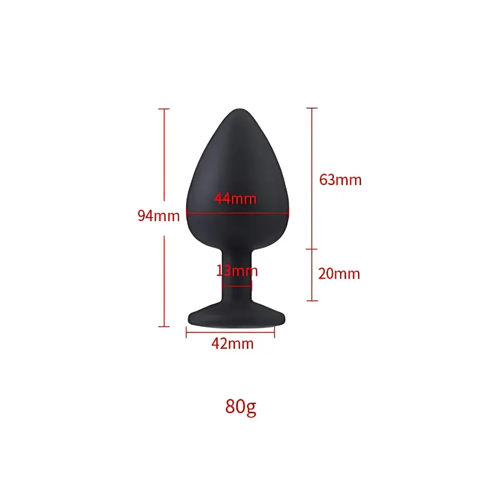 Toosh Black Silicone Butt Plug Large - Image 6