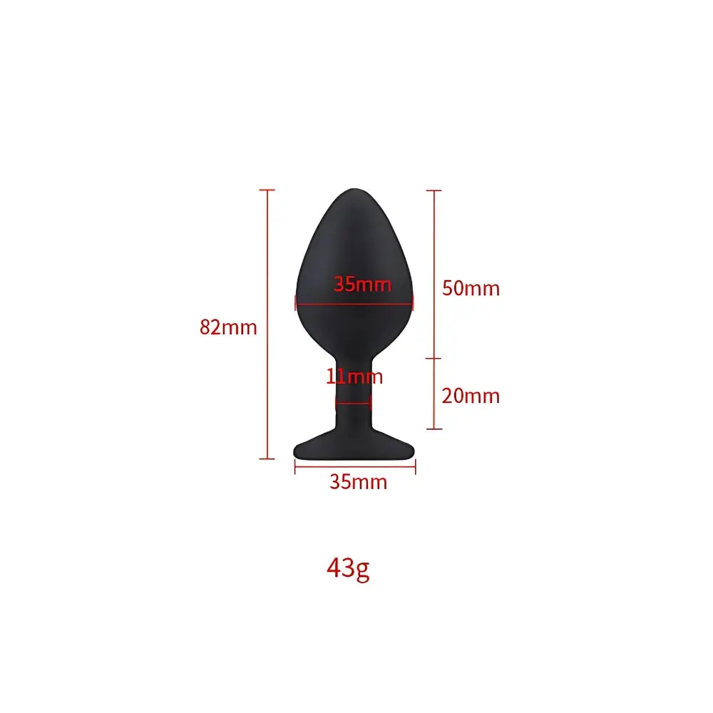 Toosh Black Silicone Butt Plug Medium - Image 6