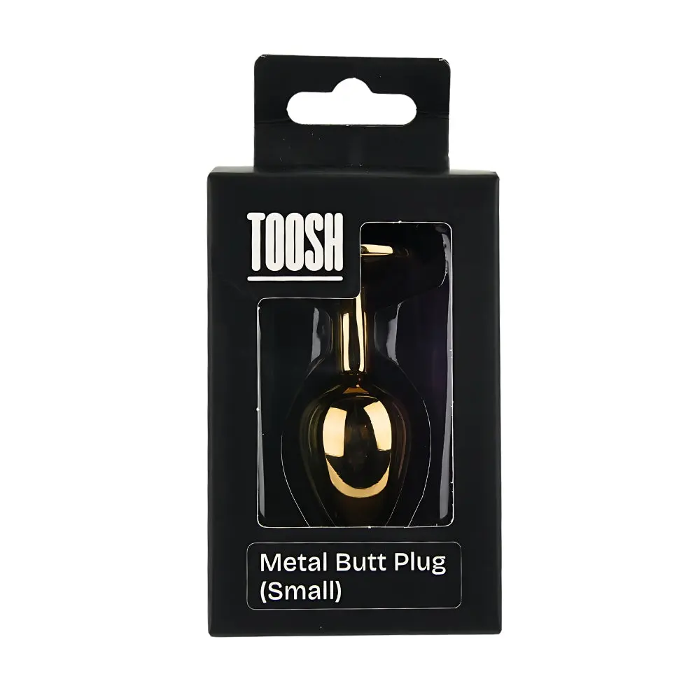 Toosh Heart Shaped Gold Butt Plug with Red Stone Small - Image 7