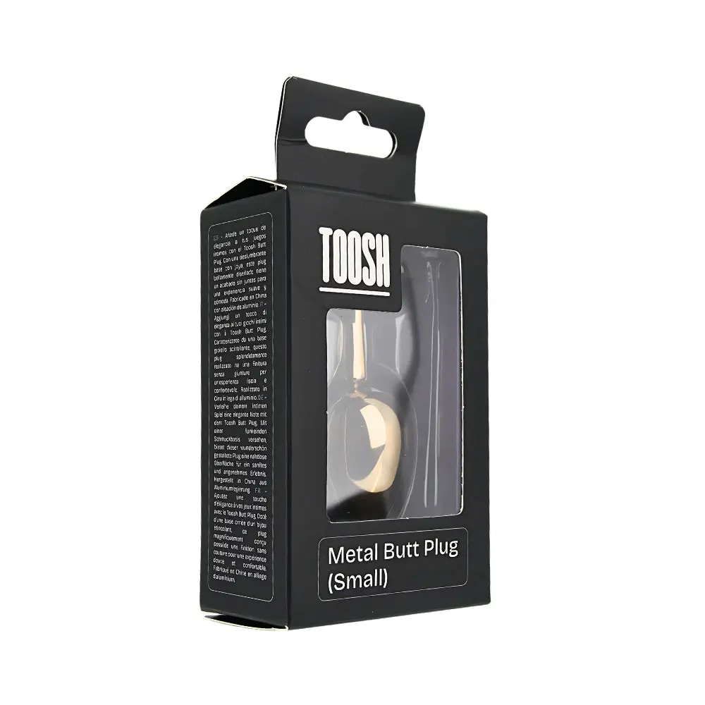 Toosh Heart Shaped Gold Butt Plug with Red Stone Small - Image 9