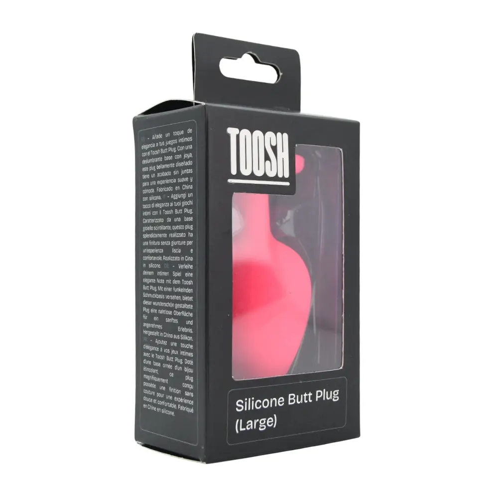 Toosh Pink Silicone Butt Plug Large - Image 6