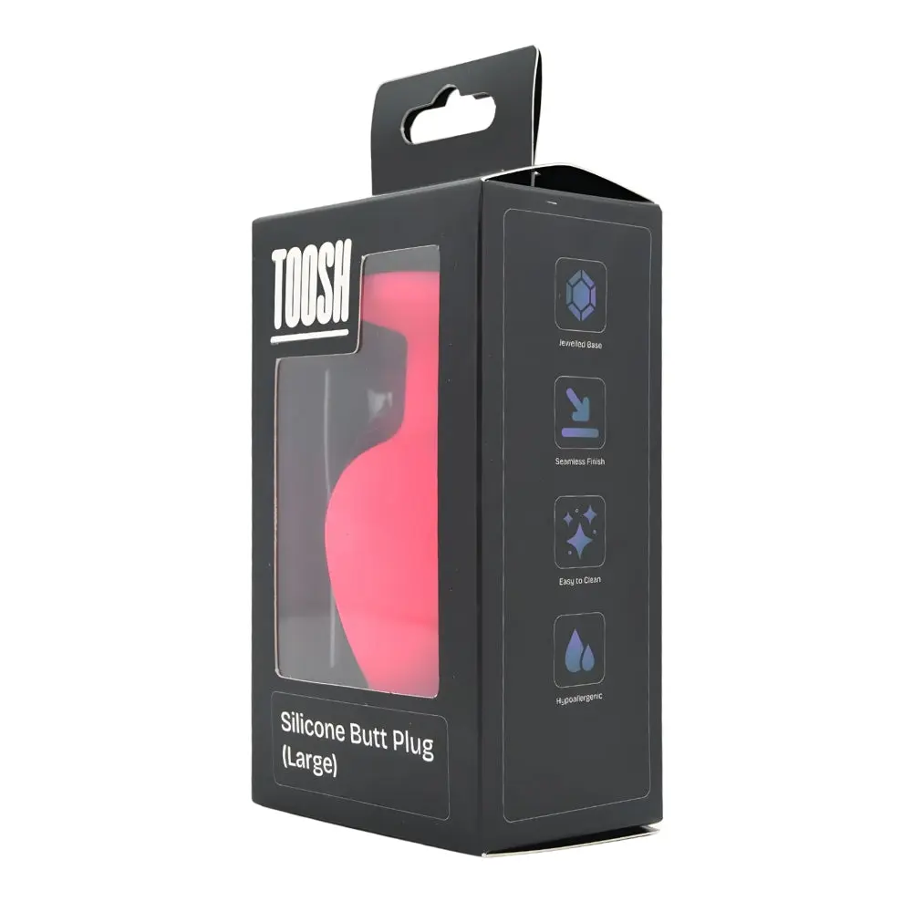 Toosh Pink Silicone Butt Plug Large - Image 8
