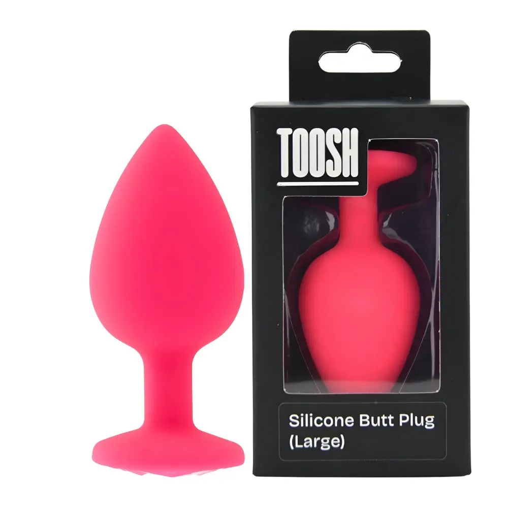 Toosh Pink Silicone Butt Plug Large - Image 9