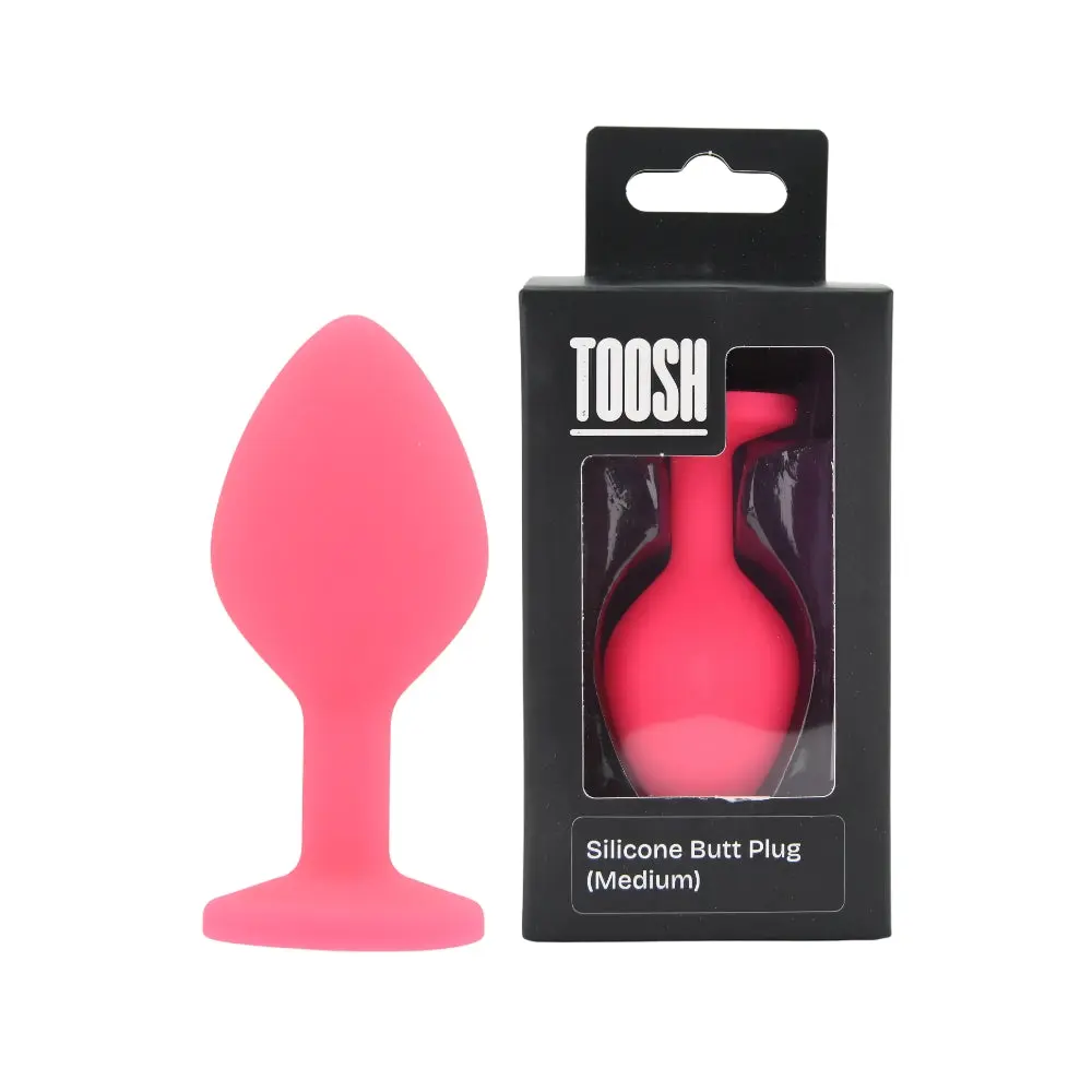 Toosh Pink Silicone Butt Plug Medium - Image 10