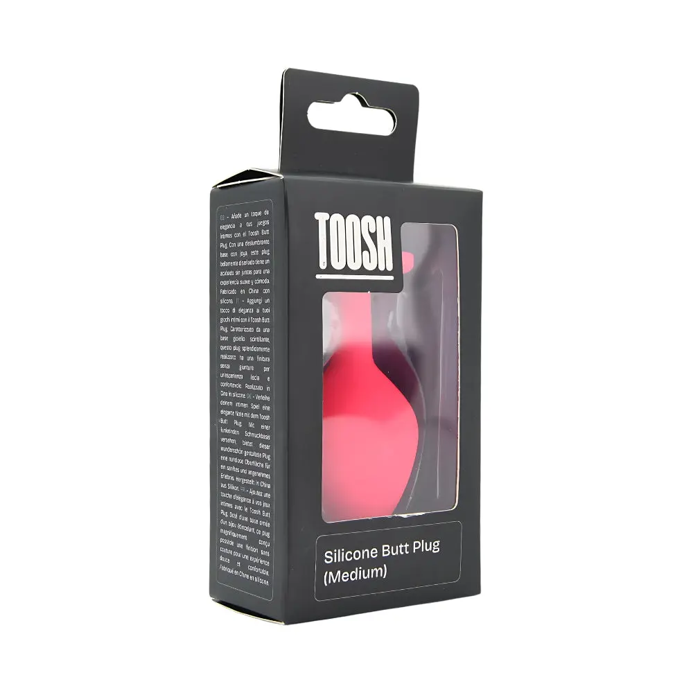 Toosh Pink Silicone Butt Plug Medium - Image 8