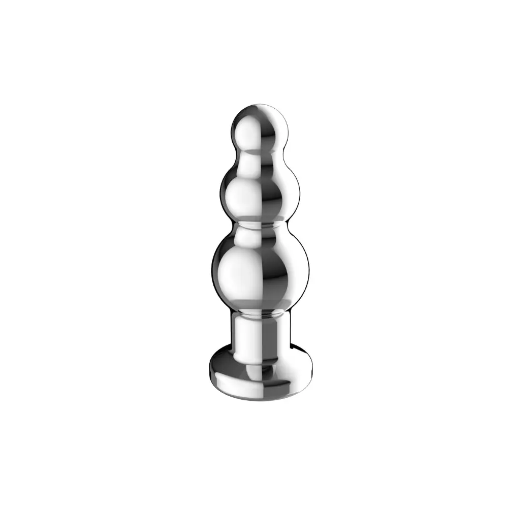 Toosh Remote Controlled Metal Vibrating Anal Beads 10.7cm x 3.5cm - Image 2