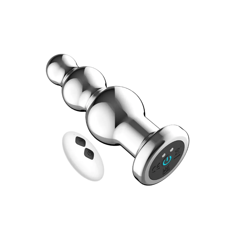 Toosh Remote Controlled Metal Vibrating Anal Beads 10.7cm x 3.5cm - Image 4