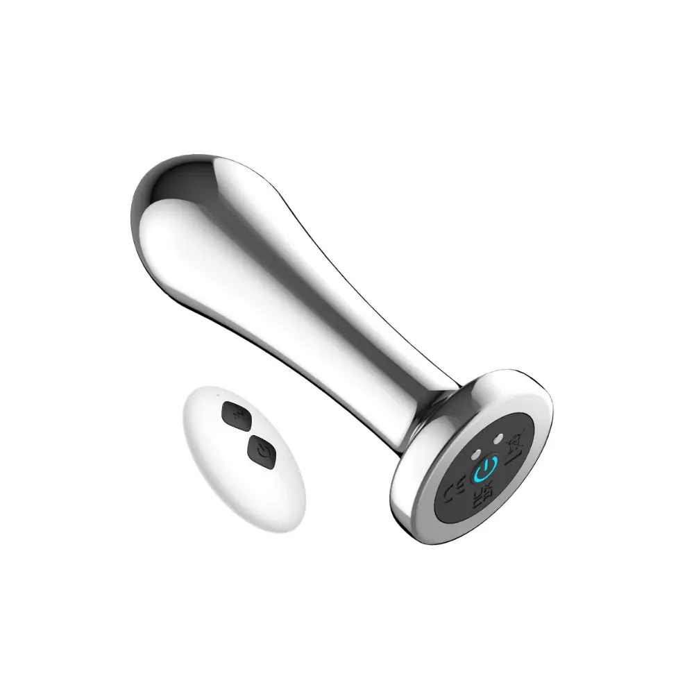 Toosh Remote Controlled Metal Vibrating Anal Plug 10.9cm x 3.4cm - Image 4