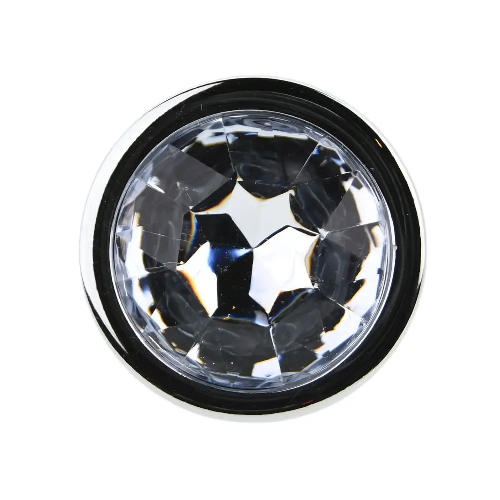 Toosh Silver Metal Butt Plug Large Clear Stone - Image 5