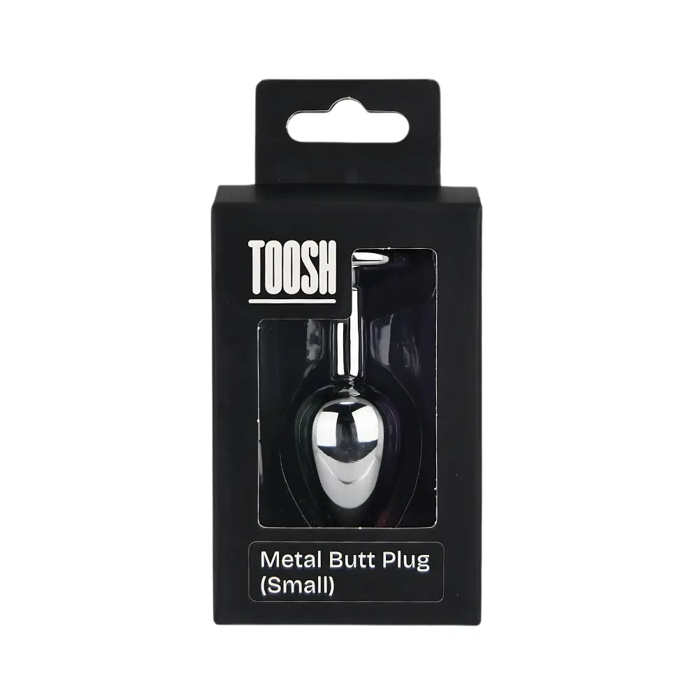 Toosh Silver Metal Butt Plug Small Pink Stone - Image 8