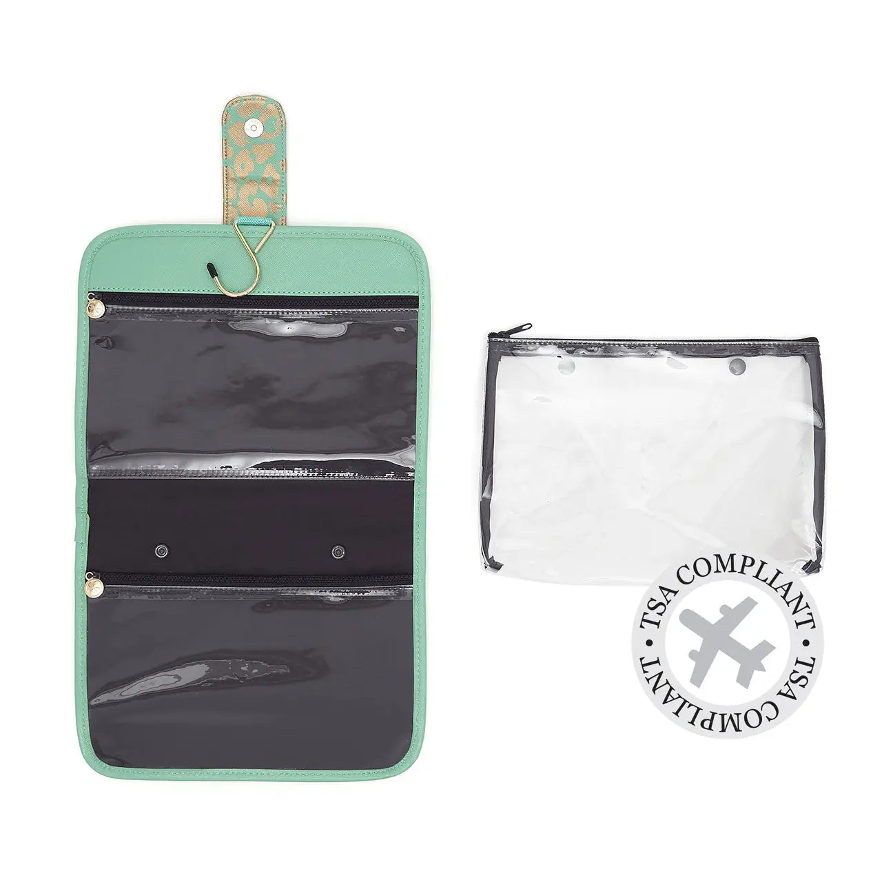 Victoria Green 'Kate' Hanging Beauty Bag in Jade - Image 4