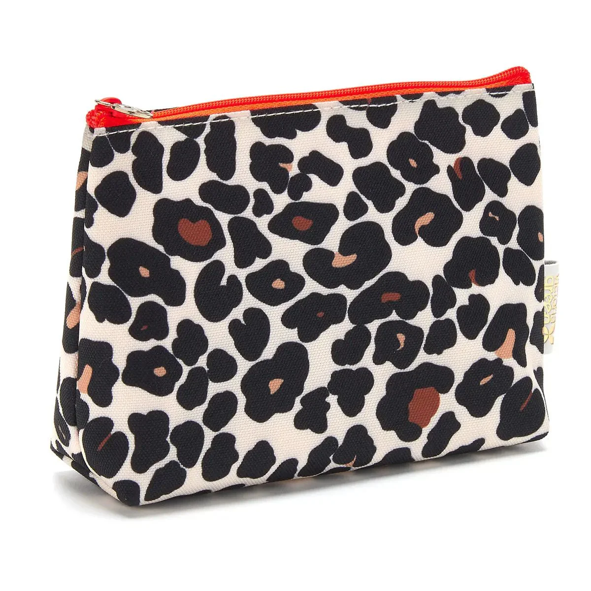 Victoria Green 'Mia' Small Makeup Bag in Leopard Tan