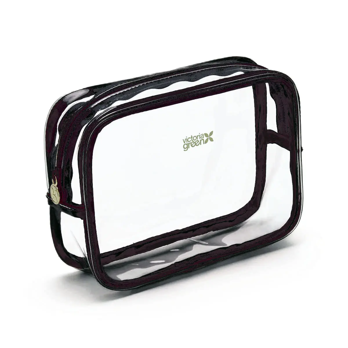 Victoria Green Small Clear Beauty Kit Case - Black