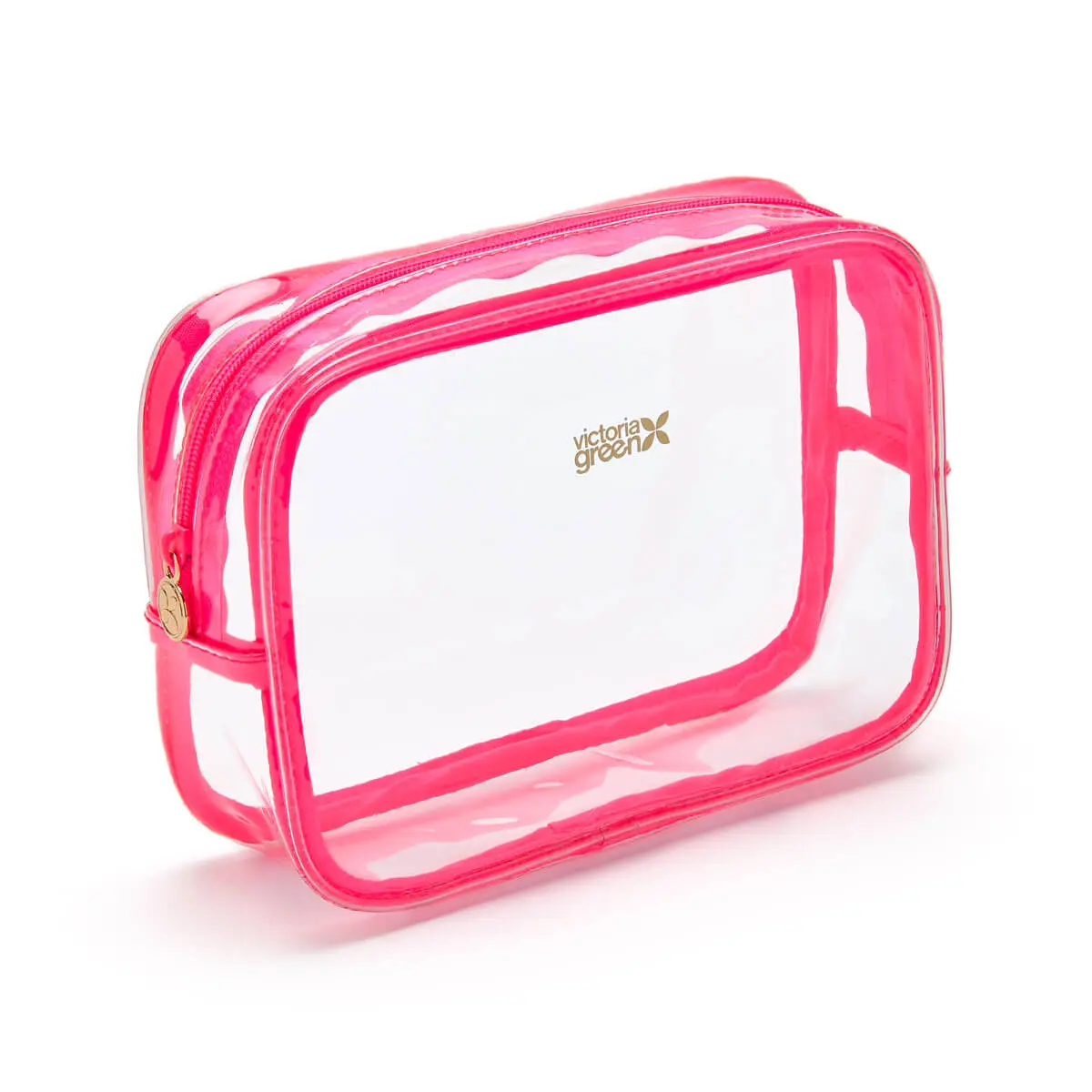 Victoria Green Small Clear Beauty Kit Case - Pink